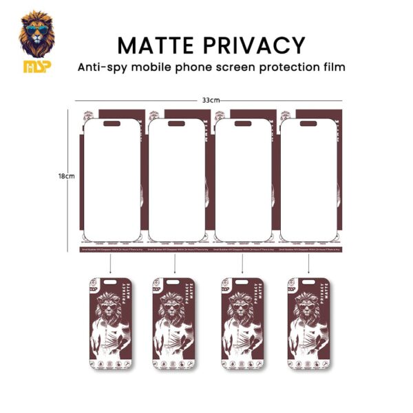 Matte Privacy 33×18cm